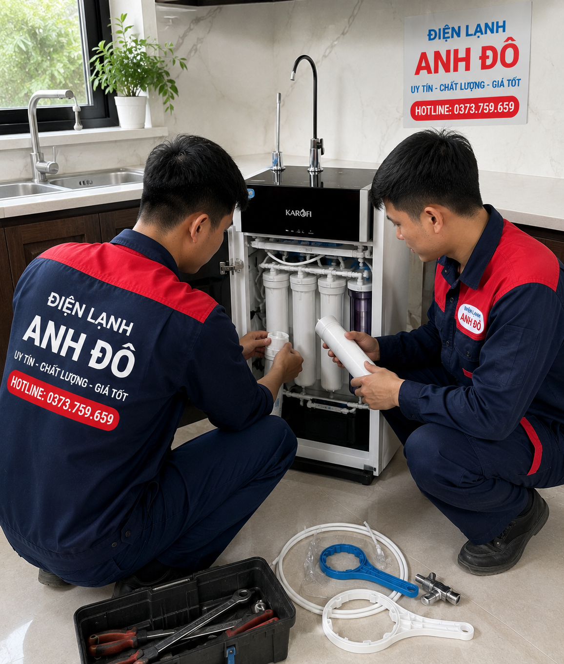 Lắp đặt máy lọc nước mới